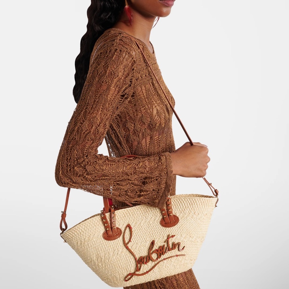 Christian Louboutin Cabata Mini Raffia Basket Bag